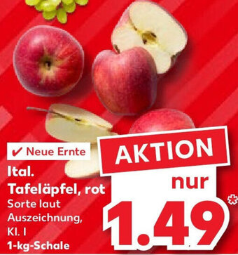 Kaufland Ital. Tafeläpfel, rot 1 kg Schale Angebot