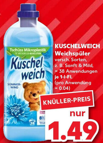 Kaufland KUSCHELWEICH Weichspüler 1-I-FI. Angebot