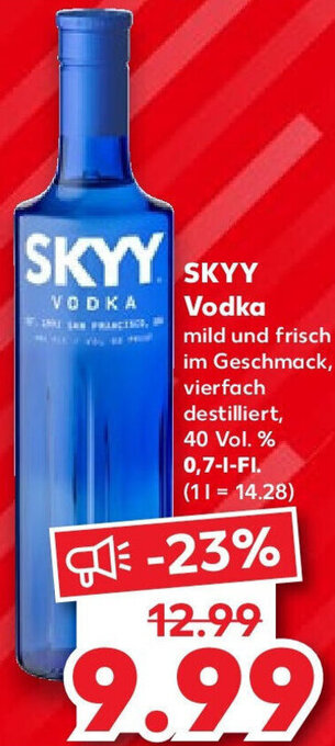 Kaufland SKYY Vodka 0,7 L-Fl. Angebot