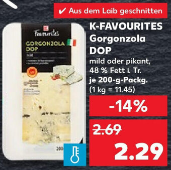 Kaufland K-FAVOURITES Gorgonzola DOP 200 g Packg. Angebot