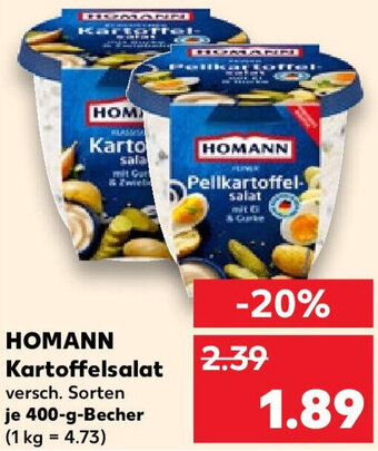 Kaufland HOMANN Kartoffelsalat 400-g-Becher Angebot