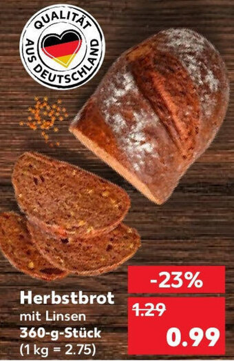 Kaufland Herbstbrot 360-g-Stück Angebot