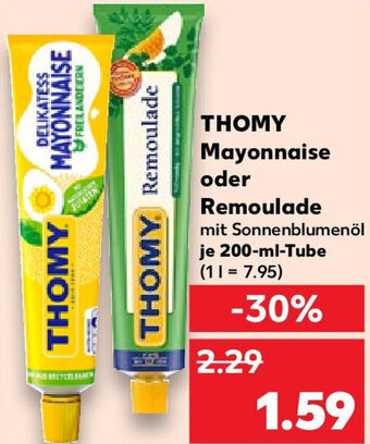 Kaufland THOMY Mayonnaise oder Remoulade 200-ml-Tube Angebot
