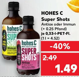 Kaufland HOHES C Super Shots 0,33 L Angebot