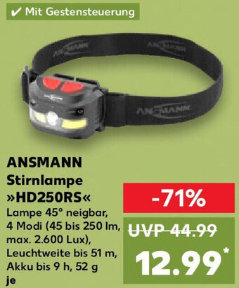 Kaufland ANSMANN Stirnlampe HD250RS Angebot