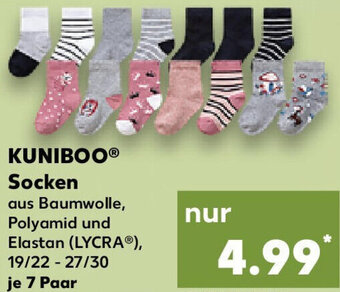 Kaufland KUNIBOO Socken 7 Paar Angebot
