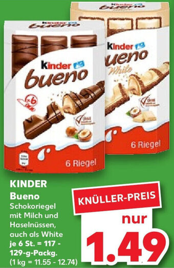 Kaufland KINDER Bueno 117-129 g Packg. Angebot