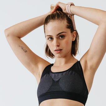 Decathlon Sport-bh bustier classic wattiert schwarz Angebot