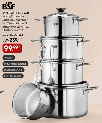 Galeria BSF Topf-Set BORDEAUX Angebot