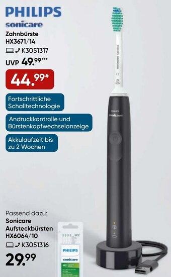 Galeria PHILIPS sonicare Zahnbürste HX3671/14 Angebot
