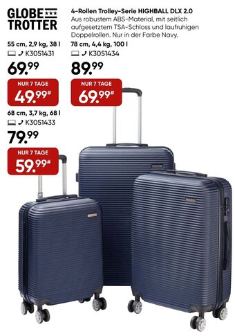 Galeria GLOBE TROTTER 4-Rollen Trolley-Serie HIGHBALL DLX 2.0 Angebot