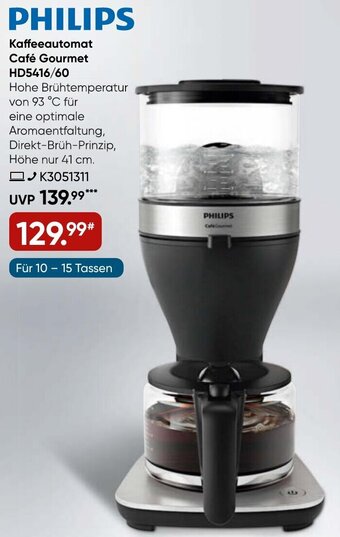 Galeria PHILIPS Kaffeeautomat Café Gourmet HD5416/60 Angebot