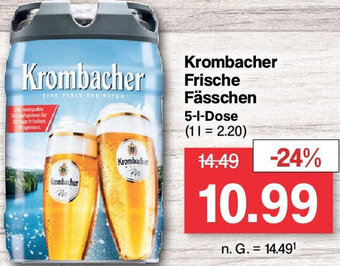 Famila Nord West Krombacher Frische Fässchen 5 L Dose Angebot