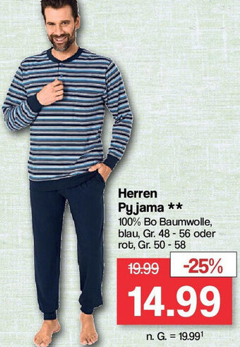 Famila Nord West Herren Pyjama Angebot