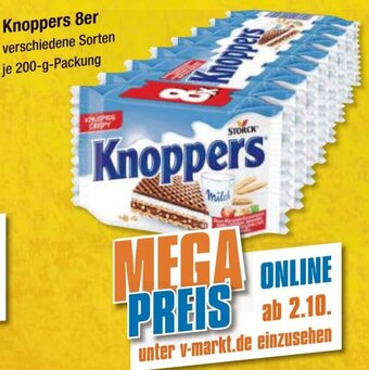 V Markt Knoppers 8er 200 g Packung Angebot