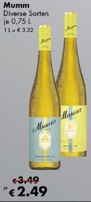 Travel Free Mumm 0,75 L Angebot