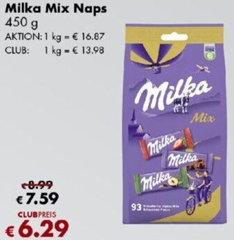 Travel Free Milka Mix Naps 450 g Angebot