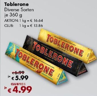 Travel Free Toblerone 360 g Angebot