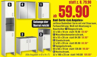 B1 Discount Baumarkt Bad-Serie Los Angeles Angebot