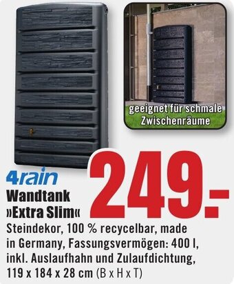 B1 Discount Baumarkt 4rain Wandtank Extra Slim Angebot