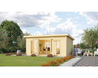 Hornbach Gartenhaus karibu badeburg 4 488 x 366 cm natur Angebot
