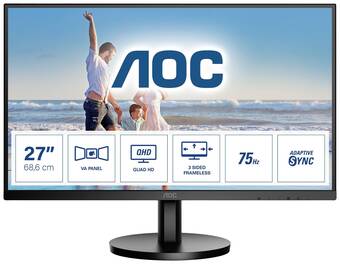 Conrad Aoc q27b3ma led-monitor eek f (a - g) 68.6 cm (27 zoll) 2560 x 1440 pixel 16:9 4 ms hd Angebot