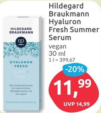 Budni Hildegard Braukmann Hyaluron Fresh Summer Serum 30 ml Angebot
