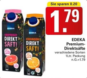 WEZ EDEKA Premium-Direktsäfte 1Ltr. Packung Angebot