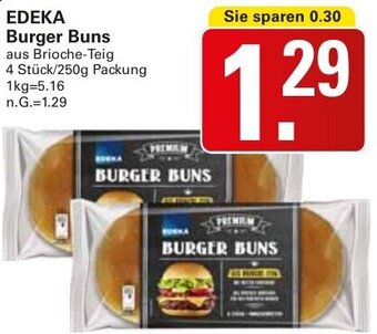 WEZ EDEKA Burger Buns 4 Stück/250g Packung Angebot