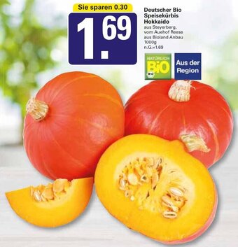 WEZ Deutscher Bio Speisekürbis Hokkaido 1000 g Angebot