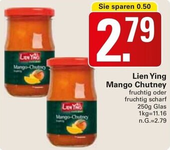 WEZ Lien Ying Mango Chutney 250 g Glas Angebot