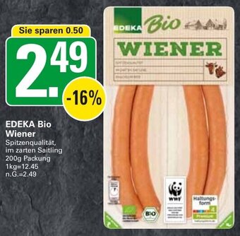 WEZ EDEKA Bio Wiener 200 g Packung Angebot