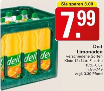 WEZ Deit Limonaden Kiste 12x1Ltr. Flasche Angebot