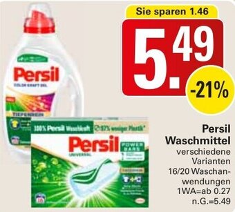 WEZ Persil Waschmittel 16/20 Waschanwendungen Angebot