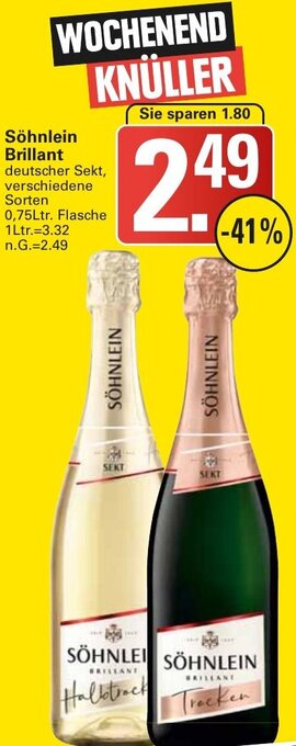 WEZ Söhnlein Brillant 0,75Ltr. Flasche Angebot