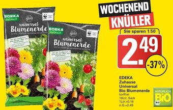 WEZ EDEKA Zuhause Universal Bio Blumenerde 16Ltr. Sack Angebot