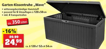 Thomas Philipps Garten-Kissentruhe Wave 350 Liter Angebot