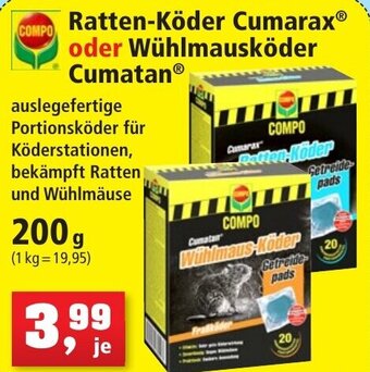 Thomas Philipps COMPO Ratten Köder Cumarax oder Wühlmausköder Cumatan 200 g Angebot