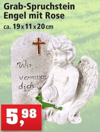 Thomas Philipps Grab-Spruchstein Engel mit Rose Angebot