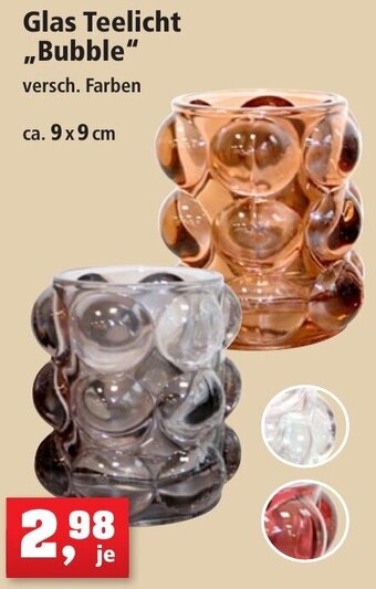 Thomas Philipps Glas Teelicht Bubble ca. 9x9 cm Angebot