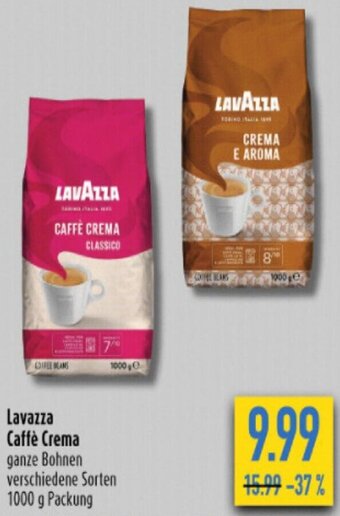 diska Lavazza Caffè Crema 1000 g Packung Angebot