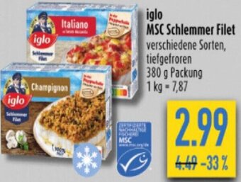 diska iglo MSC Schlemmer Filet 380 g Packung Angebot