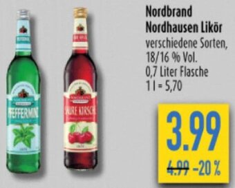 diska Nordbrand Nordhausen Likör 0,7 Liter Flasche Angebot