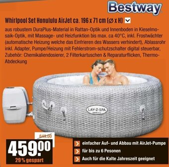 V Baumarkt Bestway Whirlpool Set Honululu AirJet ca. 196 x 71 cm Angebot