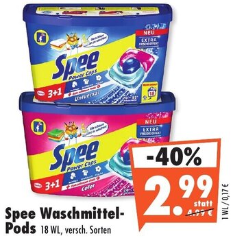 Mäc Geiz Spee Waschmittel Pods 18 WL Angebot