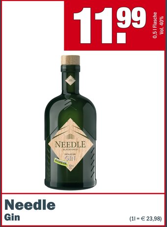 Benz Getränke Needle Gin 0,5 L Flasche Angebot