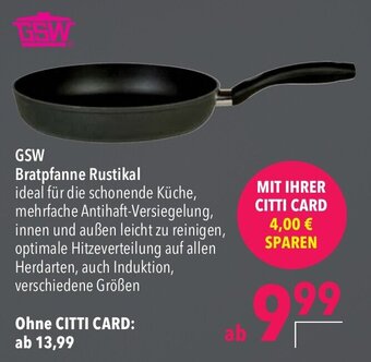 CITTI Markt GSW Bratpfanne Rustikal Angebot