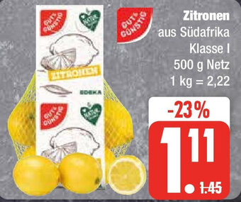 Edeka Zitronen 500 g Netz Angebot