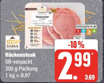 Edeka Rückensteak 300 g Packung Angebot