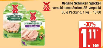 Edeka Vegane Schinken Spicker 80 g Packung Angebot